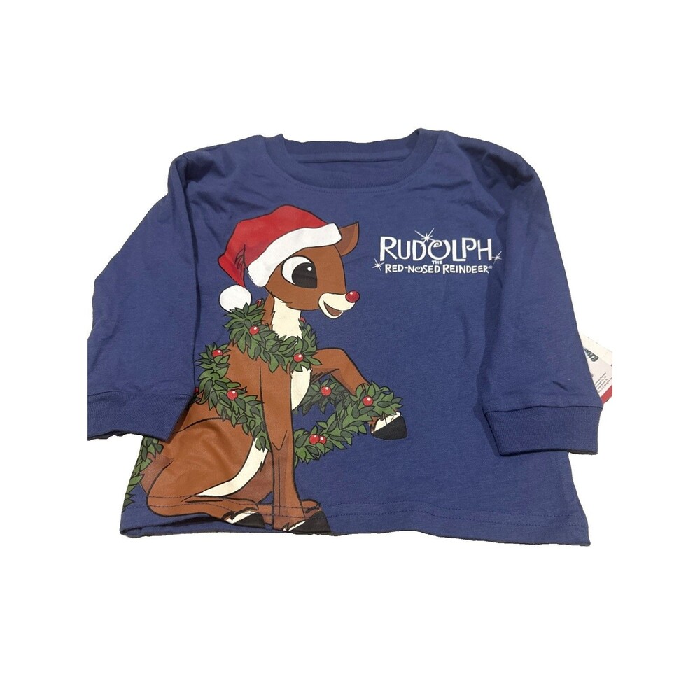 Rudolph The Red Nosed Reindeer  Toddler Christmas Printed Tee size 12M